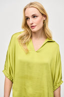 Joseph Ribkoff Wasabi Satin Boxy Top Style 243183