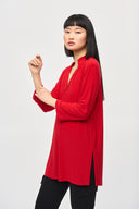 Joseph Ribkoff Lipstick Red Trapeze Tunic Style 243187