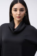 Joseph Ribkoff Java Satin Cowl Collar Top Style 243189