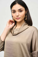 Joseph Ribkoff Java Satin Cowl Collar Top Style 243189