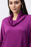 Joseph Ribkoff Java Satin Cowl Collar Top Style 243189