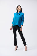 Joseph Ribkoff Java Satin Cowl Collar Top Style 243189