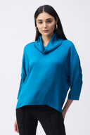 Joseph Ribkoff Java Satin Cowl Collar Top Style 243189