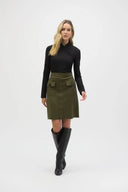 Joseph Ribkoff Lava A-Line Faux Suede Pull-On Skirt Style 243238