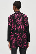 Joseph Ribkoff Black/Pink Cowl Neck Boxy Top Style 243247