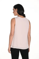 Frank Lyman Oatmeal Sleeveless Keyhole Top Style 243252