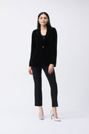 Joseph Ribkoff Black Velvet Fitted Blazer Style 243286