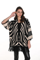 FRANK LYMAN BLACK/TAN ANIMAL PRINT COVER-UP STYLE 243535U