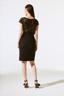 Joseph Ribkoff Black Short Sleeve Sheath Dress Style 243700