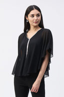 Joseph Ribkoff Empress Chiffon Poncho Top Style 243707