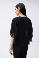 Joseph Ribkoff Empress Chiffon Poncho Top Style 243707