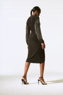 Joseph Ribkoff Black Wrap Dress Style 243726