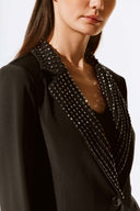 Joseph Ribkoff Black Embellished Fitted Blazer Style 243731