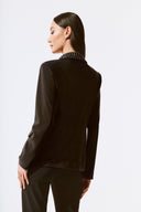 Joseph Ribkoff Black Embellished Fitted Blazer Style 243731