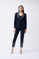 Joseph Ribkoff Black Embellished Fitted Blazer Style 243731