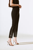 Joseph Ribkoff Black Embellished Pull-On Pants Style 243732