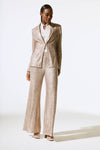 Joseph Ribkoff Matte Gold Sequined Wide Leg Pants Style 243773