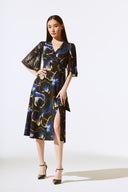 Joseph Ribkoff Black/Multi Chiffon Floral Print Dress Style 243776