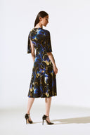 Joseph Ribkoff Black/Multi Chiffon Floral Print Dress Style 243776