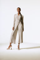 Joseph Ribkoff Shiny Nude Color Wide Leg Jumpsuit Style 243794