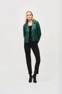 Joseph Ribkoff Foiled Knit Moto Jacket Style 243905