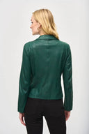 Joseph Ribkoff Foiled Knit Moto Jacket Style 243905