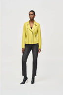 Joseph Ribkoff Foiled Knit Moto Jacket Style 243905