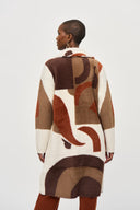 Joseph Ribkoff Cinnamon/Multi Abstract Print Coat Style 243928