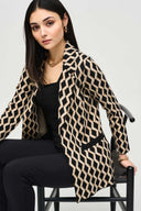 Joseph Ribkoff Black/Gold Geometric Print Blazer Style 243929