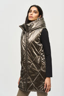 Joseph Ribkoff Quilted Hooded Puffer Vest Style 243940