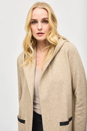 Joseph RIbkoff Oatmeal Mélange Hooded Cover-Up Style 243968