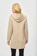 Joseph RIbkoff Oatmeal Mélange Hooded Cover-Up Style 243968