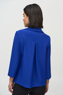 Joseph Ribkoff Royal Sapphire Pleated Trapeze Jacket Style 244011