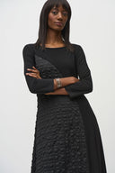 Joseph Ribkoff Black Asymmetrical Handkerchief Dress Style 244037