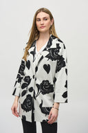 Joseph Ribkoff Off-White/Multi Floral Print Coat Style 244099