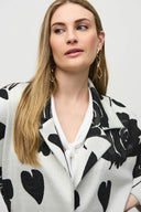 Joseph Ribkoff Off-White/Multi Floral Print Coat Style 244099