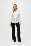 Joseph Ribkoff Vanilla Satin Straight Blouse Style 244101