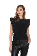 FRANK LYMAN BLACK SLEEVELESS TOP STYLE 244102