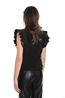 FRANK LYMAN BLACK SLEEVELESS TOP STYLE 244102