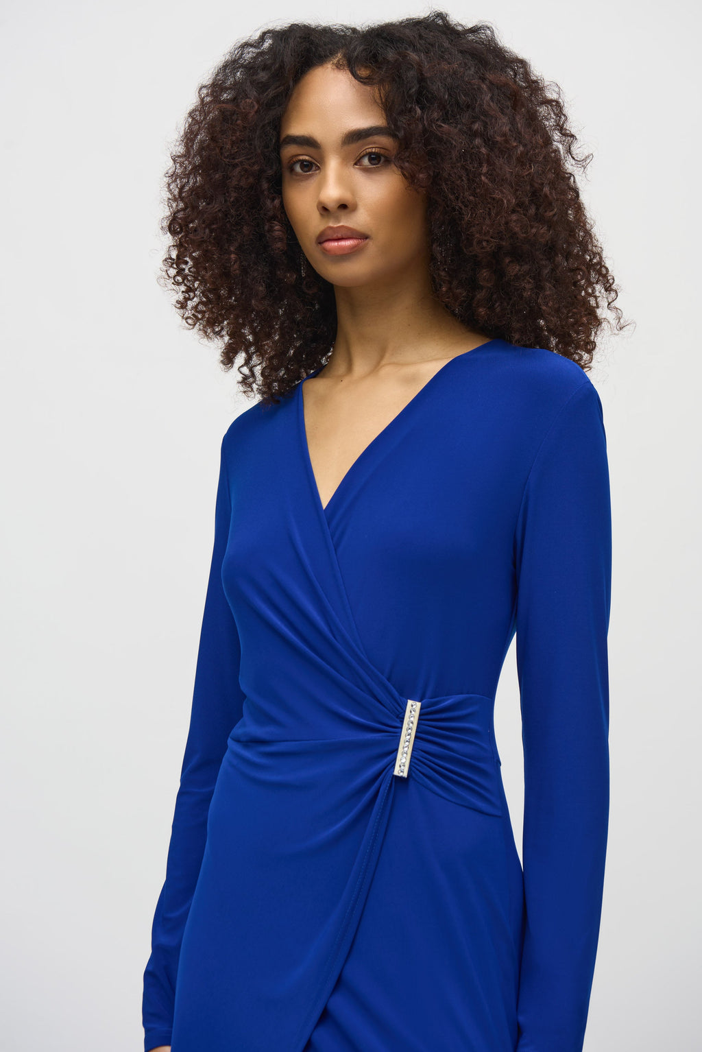 Joseph Ribkoff Royal Sapphire Wrap Culotte Jumpsuit Style 244155