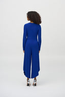 Joseph Ribkoff Royal Sapphire Wrap Culotte Jumpsuit Style 244155