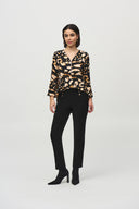 Joseph Ribkoff Black/Multi Animal Print Tunic Style 244176