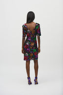 Joseph Ribkoff Black/Multi Floral Print Sheath Dress Style 244180