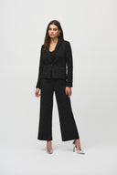 Joseph Ribkoff Black Blazer with Chain Trim Detail Style 244203