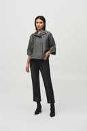 Joseph Ribkoff Pewter Textured Boxy Jacket Style 244204