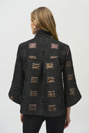 Joseph Ribkoff Black/Gold Trapeze Jacket Style 244205