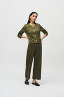 JOSEPH RIBKOFF IGUANA PULL-ON CULOTTE PANTS STYLE 244210