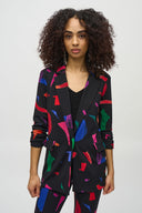 Joseph Ribkoff Black/Multi Abstract Print Blazer Style 244231