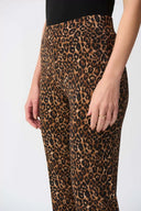 Joseph Ribkoff Beige/Black Animal Print Pull-On Pants Style 244257