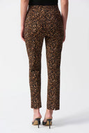 Joseph Ribkoff Beige/Black Animal Print Pull-On Pants Style 244257